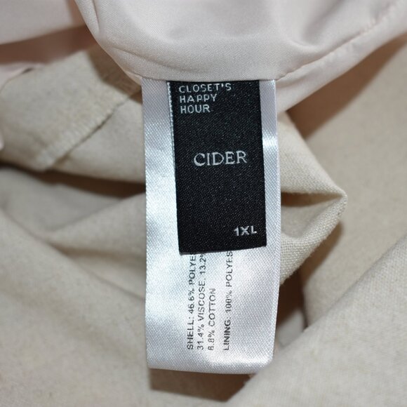 1XL Cider Curve Beige Linen Midi Dress - Picture 7 of 7